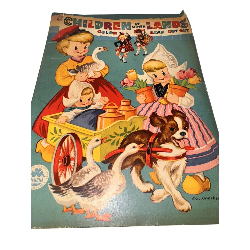 Vintage 1950s Children Of Other Lands Coloring & Activity Book By Whitman - Picture 2 of 16